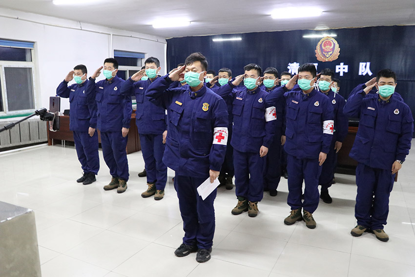 清原滿族自治縣消防救援大隊收到愛心人士捐贈醫用防護口罩。清原滿族自治縣消防救援大隊 供圖