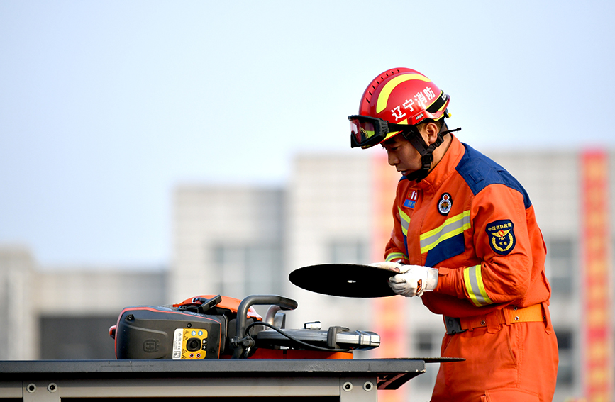 裝備維修競賽項目。遼寧省消防救援總隊供圖