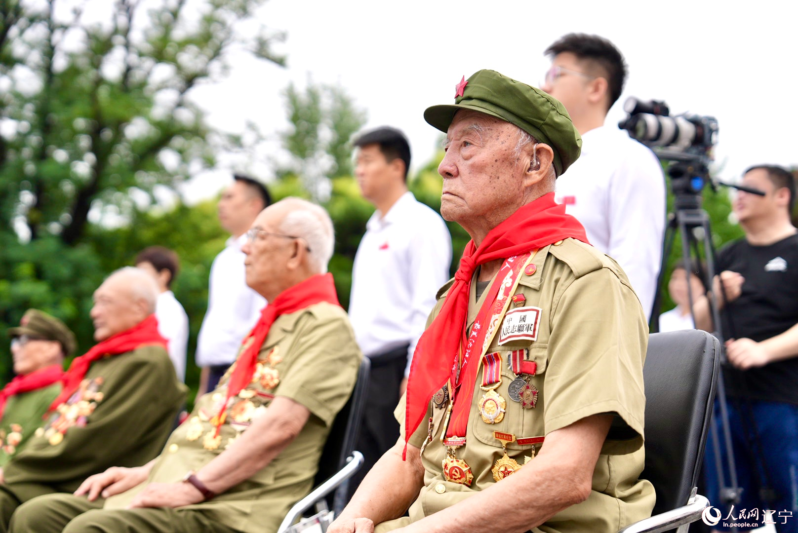 抗美援朝戰爭勝利71周年祭英烈活動現場。人民網記者 邱宇哲攝