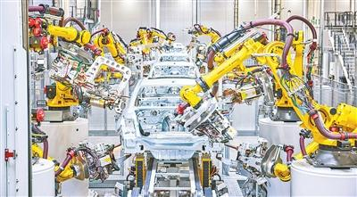 寶馬沈陽工廠車身車間的生產線。華晨寶馬供圖