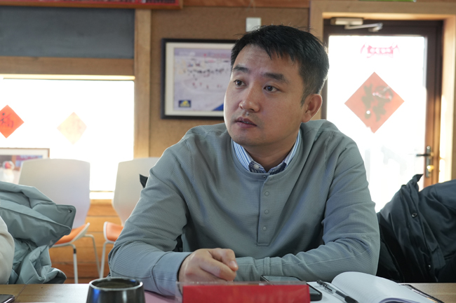 沈阳盛京文化旅游(集团)有限公司副总经理郭松。人民网记者 周颂雪摄