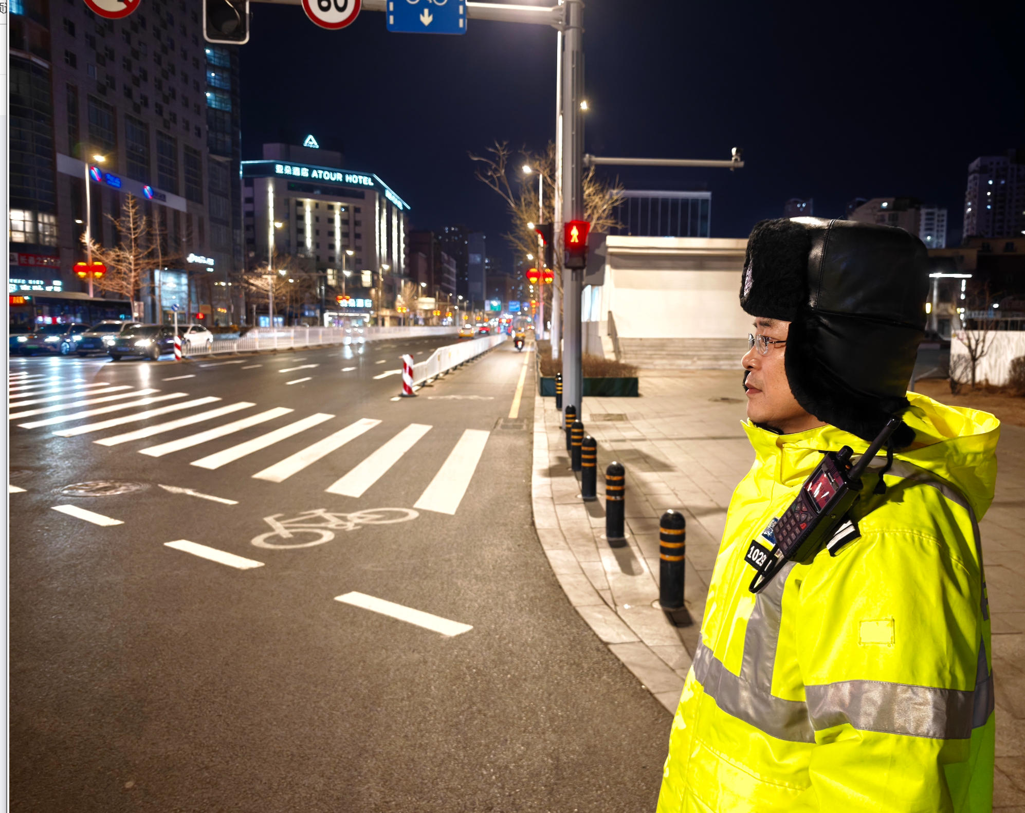 沈陽交警：除夕夜，我在崗！沈陽市公安局交通警察局供圖