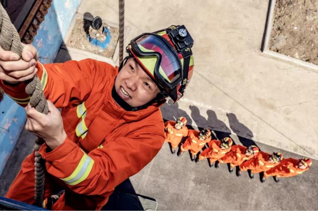 训练中的朱召辉。